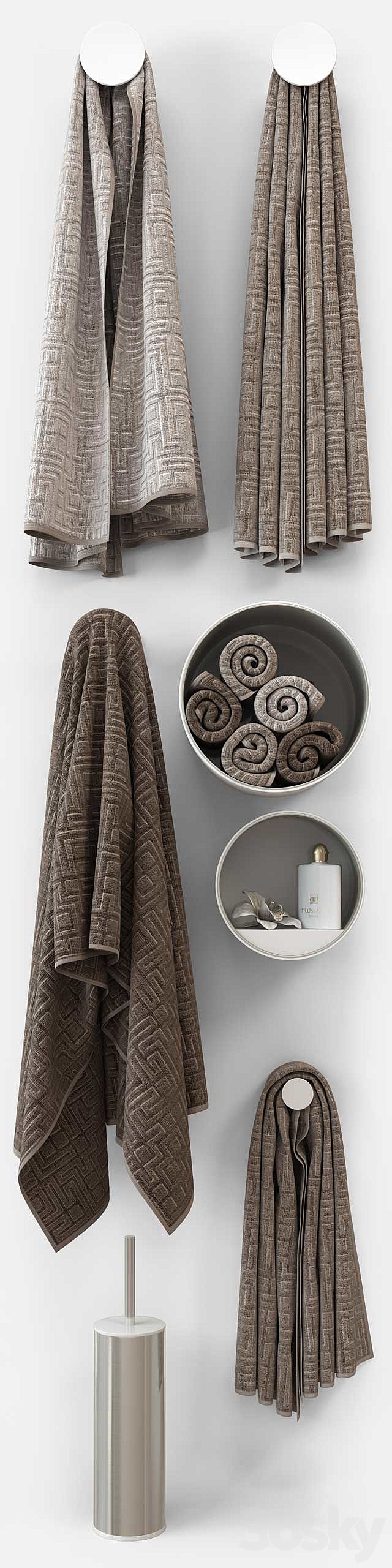 Towels m22 3DS Max Model - thumbnail 1