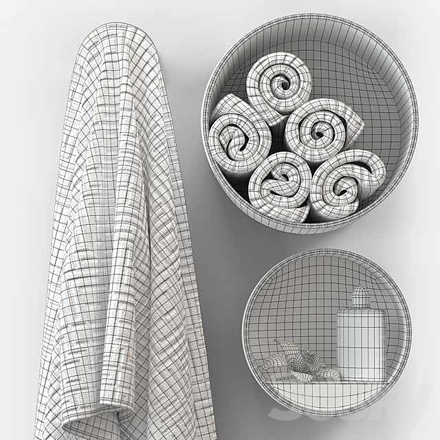 Towels m22 3DS Max Model - thumbnail 3