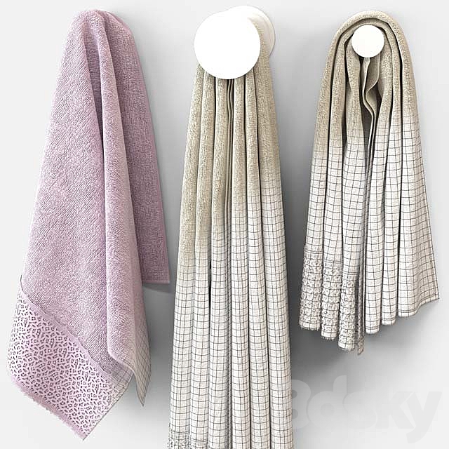 Towels m24 3DS Max Model - thumbnail 3