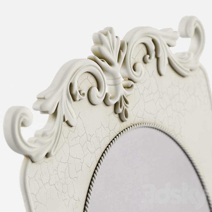 Vintage mirror 3DS Max - thumbnail 2