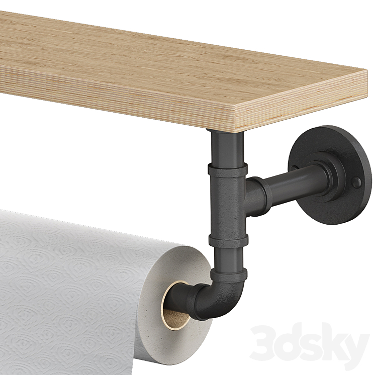 Wall Mounted Paper Towel Holder 3DS Max - thumbnail 2