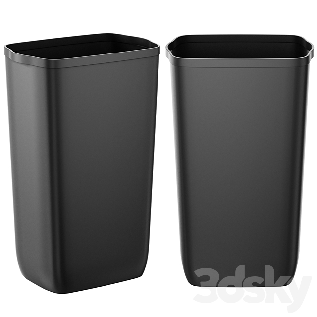 Waste bin set set 181 3DS Max Model - thumbnail 5