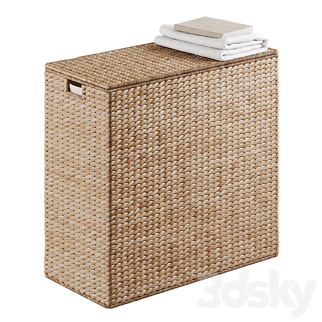 Wicker laundry baskets 3 3ds Max - thumbnail 3