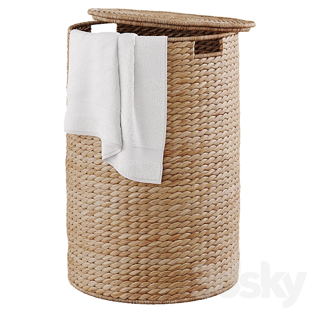 Wicker laundry baskets 3ds Max - thumbnail 2