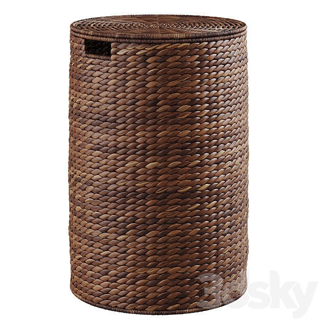 Wicker laundry baskets 3ds Max - thumbnail 3