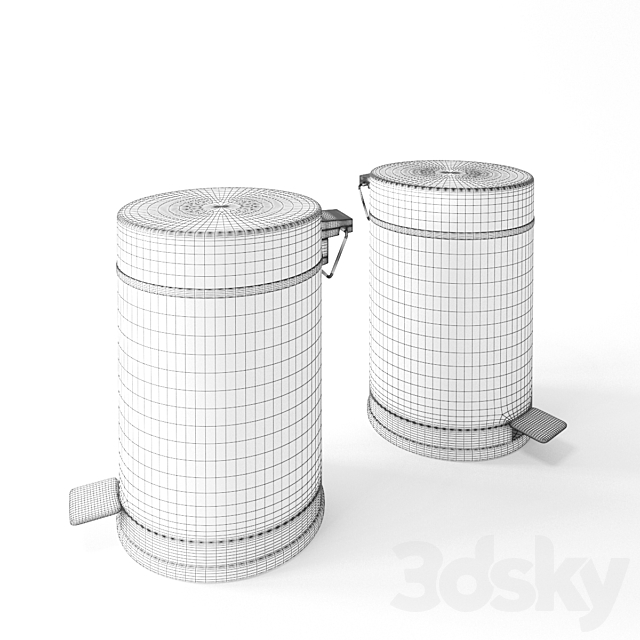 Zack Vasca Pedal Bin 3ds Max - thumbnail 3