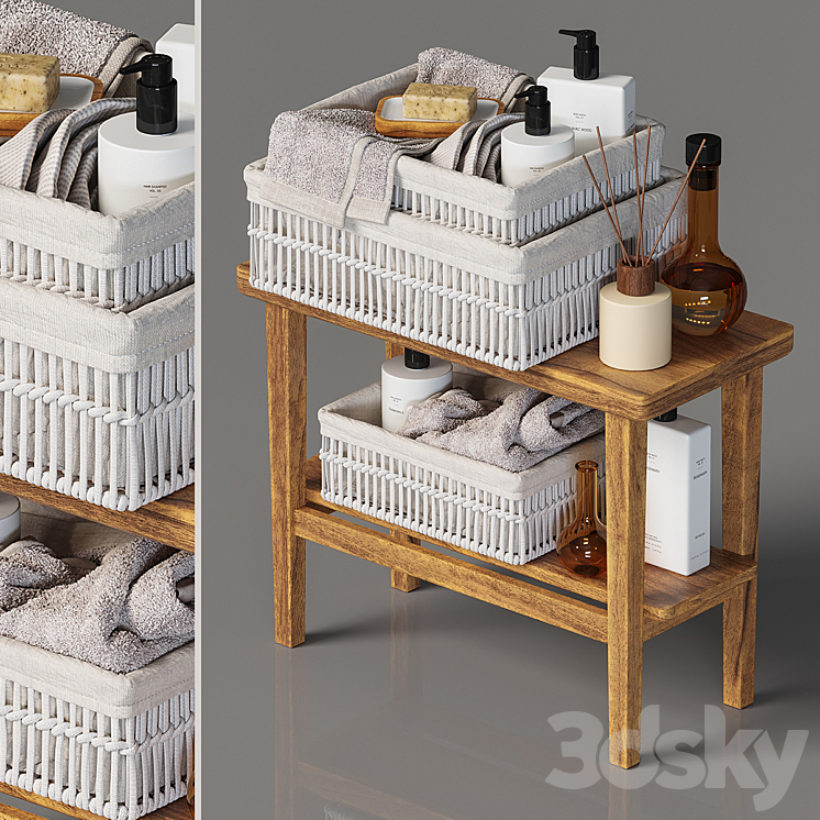 ZARA HOME Decorative set with baskets 3DS Max - thumbnail 1
