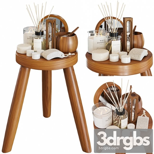 Zara home wood stool 02 - thumbnail 1