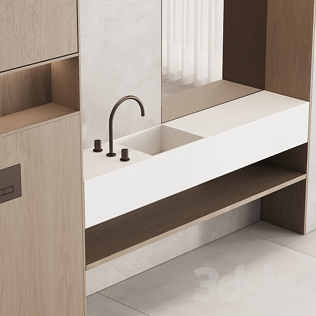 201 bathroom furniture 05 minimal modern wood 01 3DSMax File - thumbnail 3