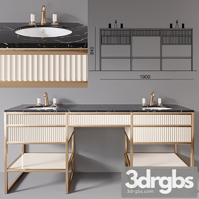 Academy 2x Nero Marquinia Console by Oasis Group - thumbnail 1