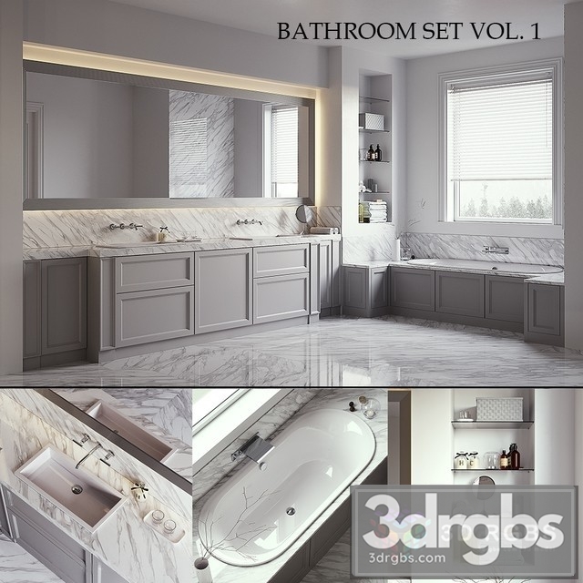 Aeterna Bathroom Set 3dsmax Download - thumbnail 1