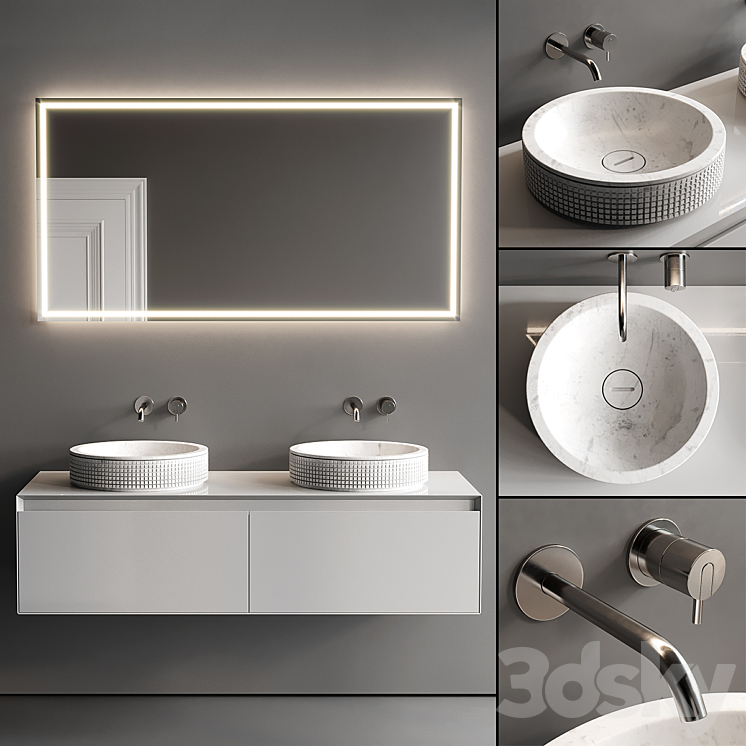 Antonio Lupi Panta Rei + Pixel Vanity Unit Set 3 3DS Max - thumbnail 1