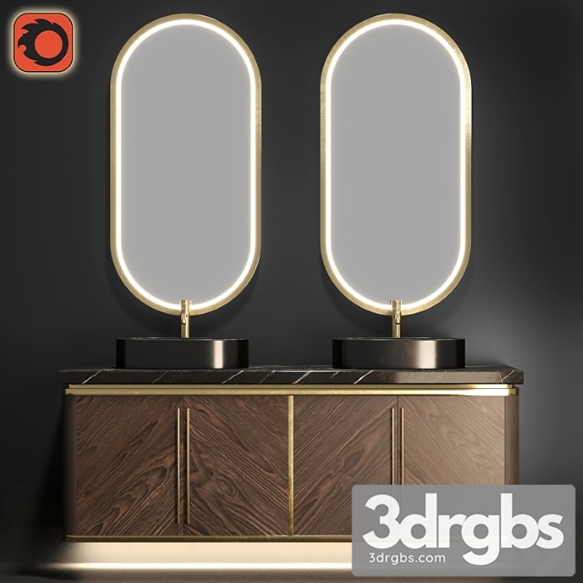 Ap Bathroom Cabinet Set 03 1 3dsmax Download - thumbnail 1