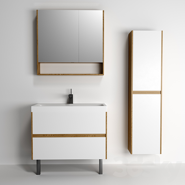 Aquaton Scandi bathroom furniture 3ds Max - thumbnail 2