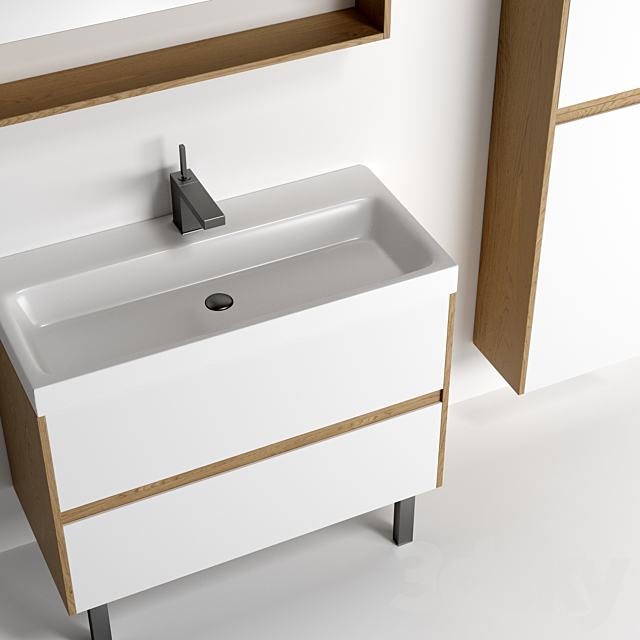 Aquaton Scandi bathroom furniture 3ds Max - thumbnail 3