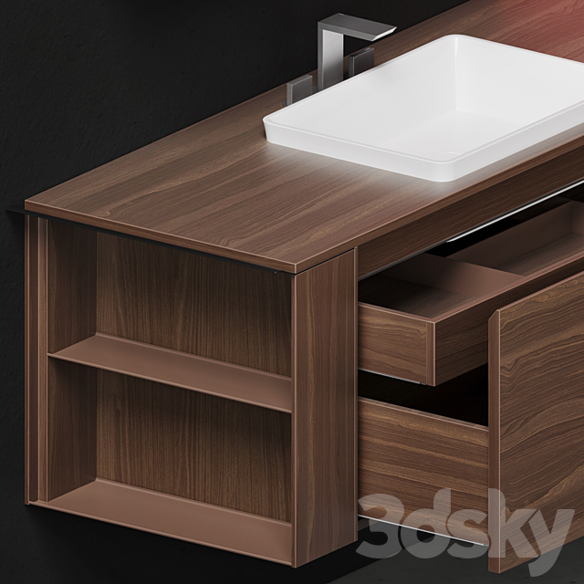 Arblu 5.ZERO Vanity unit with drawers 3ds Max - thumbnail 3