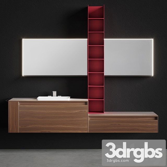 Arblu 5 Zero Vanity Unit with Drawers - thumbnail 1