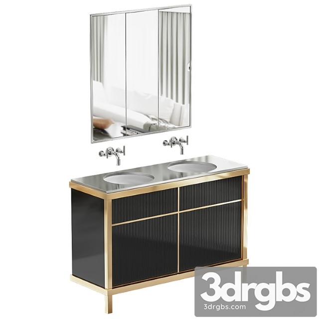 Art deco bathroom vanity 3dsmax Download - thumbnail 1