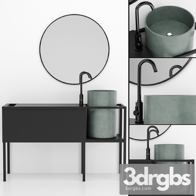 Barthroom Furniture Modern 01 3dsmax Download - thumbnail 1