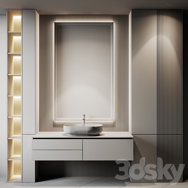 bath set 17 3DS Max Model - thumbnail 4