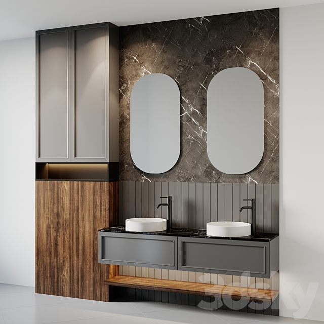 bath set 29 3DS Max Model - thumbnail 2