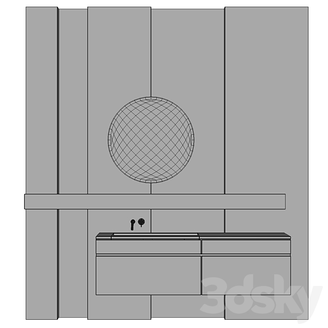 bath set 3 3DS Max Model - thumbnail 3