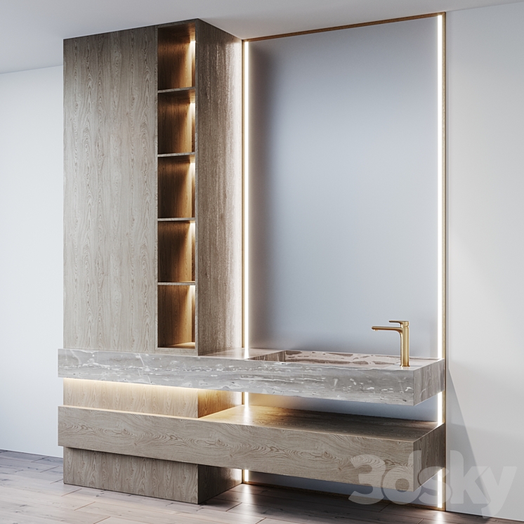 bath set 34 3DS Max Model - thumbnail 2