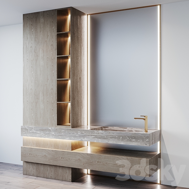 bath set 34 3DS Max Model - thumbnail 2