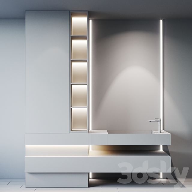 bath set 34 3DS Max Model - thumbnail 4