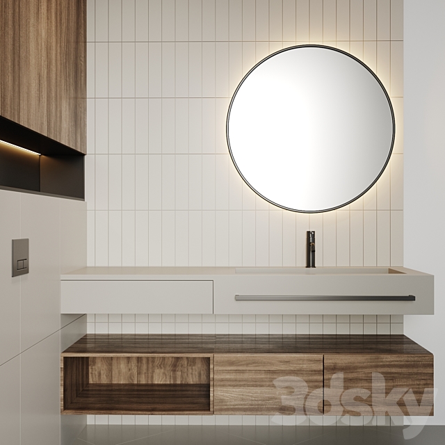 bath set 38 3DS Max Model - thumbnail 5