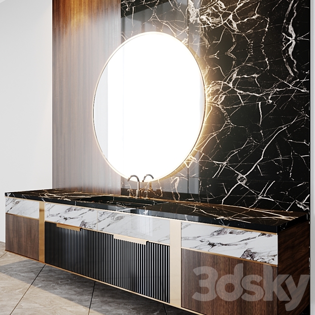 Bath set 3DS Max Model - thumbnail 2