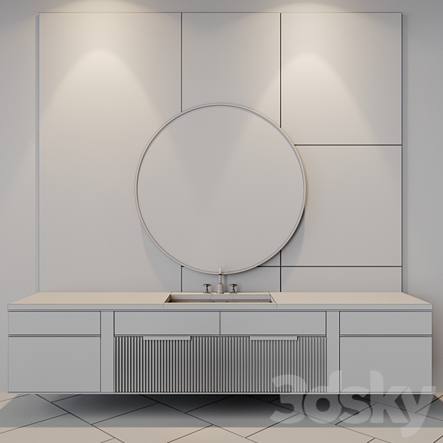 Bath set 3DS Max Model - thumbnail 5