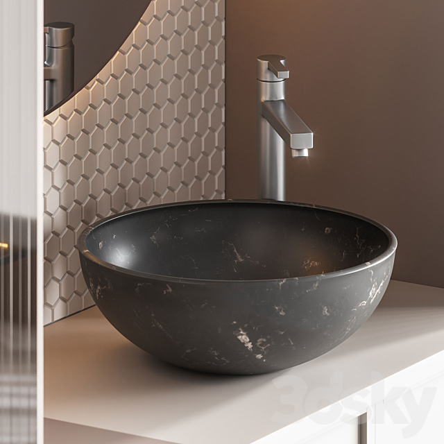 bath set 5 3DS Max Model - thumbnail 3