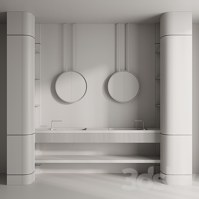 Bathroom 001 3DS Max Model - thumbnail 5