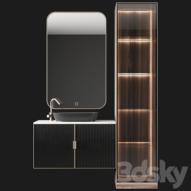 Bathroom consol 3ds Max - thumbnail 2