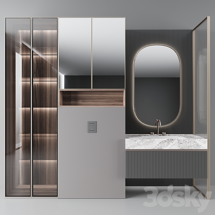 Bathroom console ?11 3DS Max - thumbnail 2