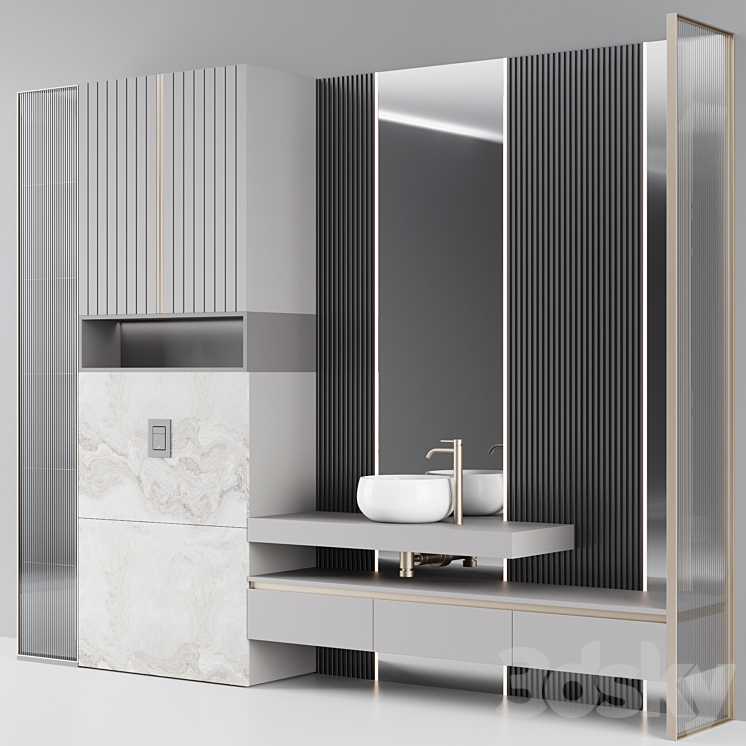 Bathroom console ?17 3DS Max - thumbnail 2