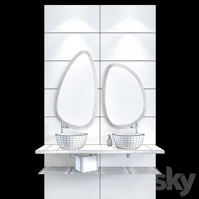 Bathroom decor 3DS Max Model - thumbnail 3