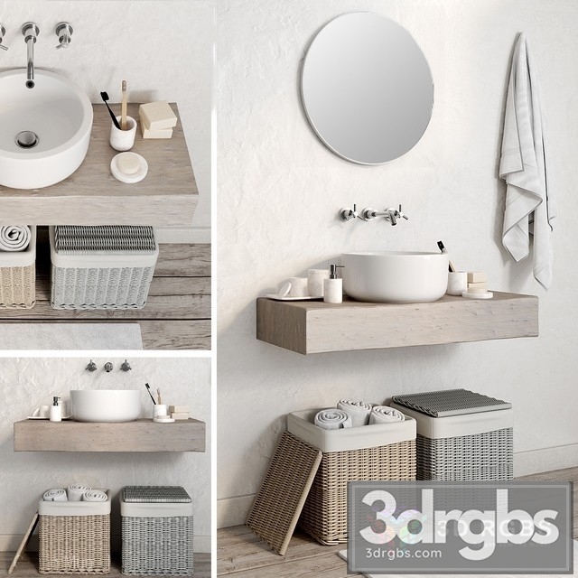 Bathroom Funiture Set 5 3dsmax Download - thumbnail 1