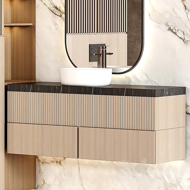 Bathroom furniture 006 in a modern minimalist style 3DS Max Model - thumbnail 3