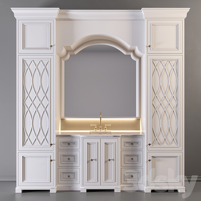 Bathroom Furniture 01 3ds Max - thumbnail 1