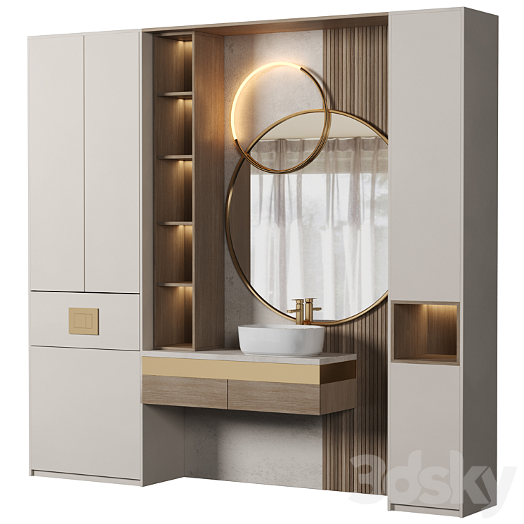 Bathroom Furniture 014 3DS Max Model - thumbnail 2