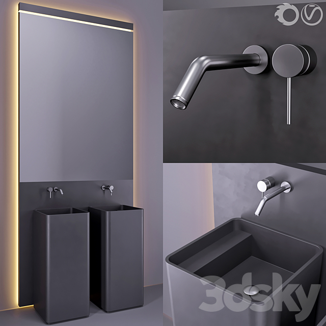 bathroom furniture 02 3ds Max - thumbnail 1