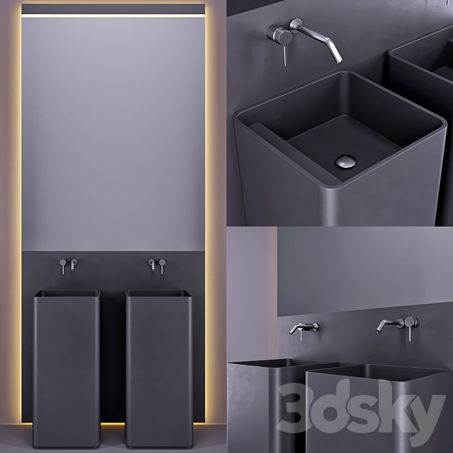 bathroom furniture 02 3ds Max - thumbnail 2