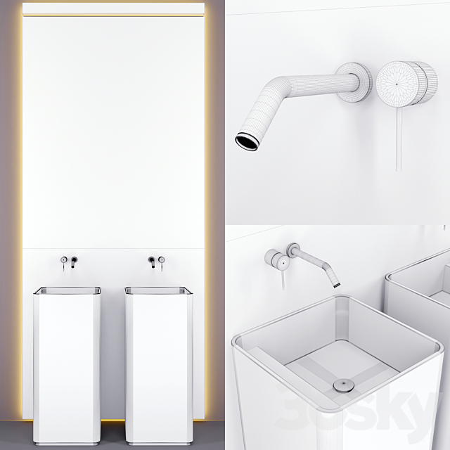 bathroom furniture 02 3ds Max - thumbnail 3