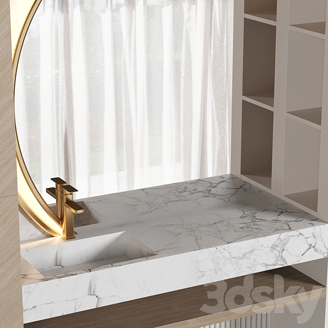 Bathroom Furniture 077 3ds Max - thumbnail 3