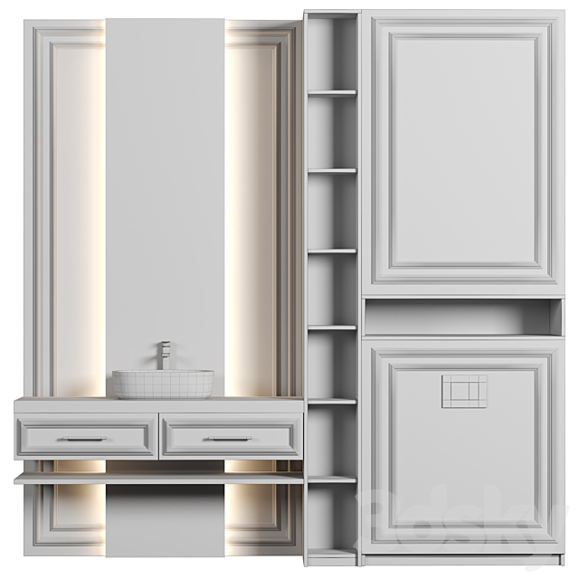 Bathroom Furniture 079 3DS Max Model - thumbnail 4