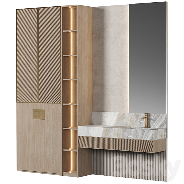 Bathroom Furniture 090 3DS Max Model - thumbnail 2