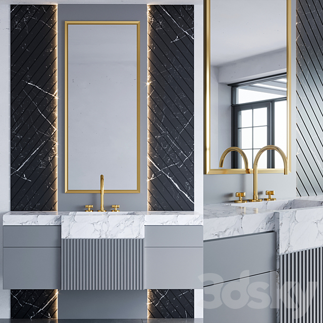 bathroom furniture 10 3ds Max - thumbnail 1