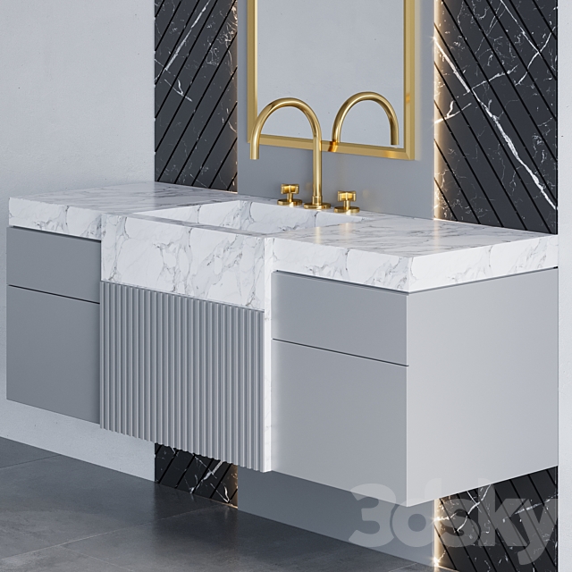 bathroom furniture 10 3ds Max - thumbnail 2